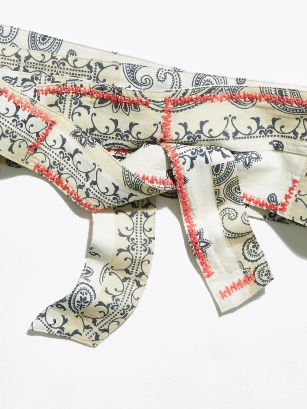 Free People Bandana Stitched Wrap Belt O/S Boho Sash western